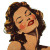 Winking Pop Art Girl Vinyl Car Decal Sticker – Waterproof & UV-Resistant 8"