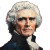 Thomas Jefferson Portrait V3 Vinyl Car Decal Sticker – Waterproof & UV-Resistant 8"