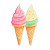 Ice Cream Cones Vinyl Car Decal Sticker – Waterproof & UV-Resistant 8"