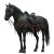 Black Medieval Horse Vinyl Car Decal Sticker – Waterproof & UV-Resistant 8"