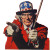 Uncle Sam Golf Vinyl Car Decal Sticker – Waterproof & UV-Resistant 8"