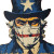 Uncle Sam Masked Vinyl Car Decal Sticker – Waterproof & UV-Resistant 8"