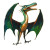 Green-Winged Pterosaur Vinyl Car Decal Sticker – Waterproof & UV-Resistant 8"