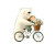 Polar Bear Bicycle Ride V6 Vinyl Car Decal Sticker – Waterproof & UV-Resistant 8"