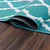 Crystal Art Gallery Teal Carpet | Stylish Durable 5' x 7' Waterproof Rug