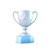Silver Trophy Cup Vinyl Car Decal Sticker – Waterproof & UV-Resistant 8"