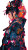 Neon Samurai Fusion Vinyl Car Decal Sticker – Waterproof & UV-Resistant 8"