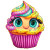 Fluffy Cupcake Vinyl Car Decal Sticker – Waterproof & UV-Resistant 8"