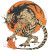 Celestial Saber Tooth Vinyl Car Decal Sticker – Waterproof & UV-Resistant 8"