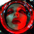 Glossy Red Cyborg Vinyl Car Decal Sticker – Waterproof & UV-Resistant 8"
