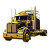 Gold Truck Silhouette Vinyl Car Decal Sticker – Waterproof & UV-Resistant 8"