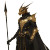 Golden Dragonborn Warrior V2 Vinyl Car Decal Sticker – Waterproof & UV-Resistant 8"