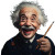 Laughing Einstein Painting Vinyl Car Decal Sticker – Waterproof & UV-Resistant 8"