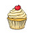 Cartoon Cupcakes Vinyl Car Decal Sticker – Waterproof & UV-Resistant 8"