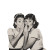 Whispering Women Portrait Vinyl Car Decal Sticker – Waterproof & UV-Resistant 8"