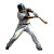 Baseball Batsman Hit Vinyl Car Decal Sticker – Waterproof & UV-Resistant 8"