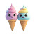 Colorful Ice Cream Cones Vinyl Car Decal Sticker – Waterproof & UV-Resistant 8"