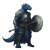 Blue Dragonborn Warrior V3 Vinyl Car Decal Sticker – Waterproof & UV-Resistant 8"