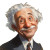Einstein Caricature Charleston Vinyl Car Decal Sticker – Waterproof & UV-Resistant 8"