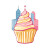 Capital City Cupcakes Logo Vinyl Car Decal Sticker – Waterproof & UV-Resistant 8"