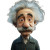 Pixar Einstein V2 Vinyl Car Decal Sticker – Waterproof & UV-Resistant 8"