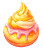 Cutesy Mango Donut Vinyl Car Decal Sticker – Waterproof & UV-Resistant 8"