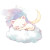Sleeping Cat Cloud Vinyl Car Decal Sticker – Waterproof & UV-Resistant 8"