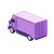 Cute Purple Delivery Truck Vinyl Car Decal Sticker – Waterproof & UV-Resistant 8"