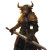 Female Minotaur Warrior V2 Vinyl Car Decal Sticker – Waterproof & UV-Resistant 8"