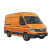 Modern Orange Van Vinyl Car Decal Sticker – Waterproof & UV-Resistant 8"