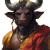Minotaur Monk Portrait Vinyl Car Decal Sticker – Waterproof & UV-Resistant 8"
