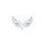 Minimalist Angel Wings Vinyl Car Decal Sticker – Waterproof & UV-Resistant 8"