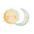 Sun Moon Illustration Vinyl Car Decal Sticker – Waterproof & UV-Resistant 8"