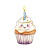 Happy Cupcake Vinyl Car Decal Sticker – Waterproof & UV-Resistant 8"