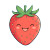 Smiling Strawberry Vinyl Car Decal Sticker – Waterproof & UV-Resistant 8"