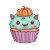 Kawaii Halloween Cupcake Vinyl Car Decal Sticker – Waterproof & UV-Resistant 8"