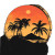 Tropical Island Silhouette Vinyl Car Decal Sticker – Waterproof & UV-Resistant 8"