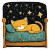 Sleeping Cat Sticker Vinyl Car Decal Sticker – Waterproof & UV-Resistant 8"
