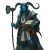 Blue Tiefling Paladin V2 Vinyl Car Decal Sticker – Waterproof & UV-Resistant 8"