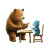 Father'S Day Bears Vinyl Car Decal Sticker – Waterproof & UV-Resistant 8"