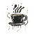 Trendy Coffee T-Shirt Vinyl Car Decal Sticker – Waterproof & UV-Resistant 8"