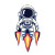 Space Explorer Icon Vinyl Car Decal Sticker – Waterproof & UV-Resistant 8"