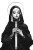 Nun With Crucifix Vinyl Car Decal Sticker – Waterproof & UV-Resistant 8"