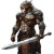 Dragonborn Barbarian V8 Vinyl Car Decal Sticker – Waterproof & UV-Resistant 8"