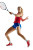 Tennis Player Action V2 Vinyl Car Decal Sticker – Waterproof & UV-Resistant 8"
