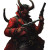 Tiefling Warrior V6 Vinyl Car Decal Sticker – Waterproof & UV-Resistant 8"