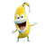 Banana Character Vinyl Car Decal Sticker – Waterproof & UV-Resistant 8"