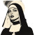 Margot Robbie Nun Vinyl Car Decal Sticker – Waterproof & UV-Resistant 8"