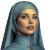 Beautiful Nun V4 Vinyl Car Decal Sticker – Waterproof & UV-Resistant 8"