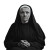Old Nun Sitting Vinyl Car Decal Sticker – Waterproof & UV-Resistant 8"
